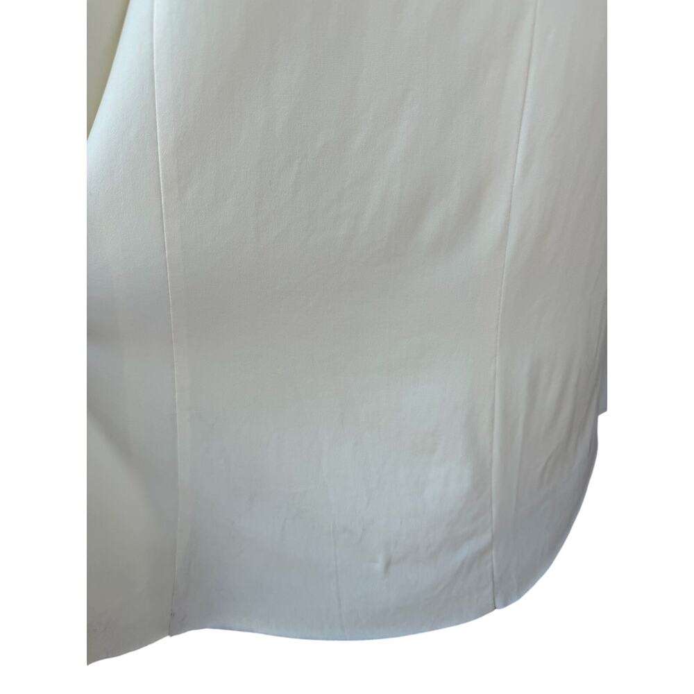 Mary L. Couture White Maxi Dress Gown Embellished Brooch Lace Up Back Size 6 - Picture 6 of 9